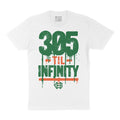 305 Til Infinity Tee, White, flat lay