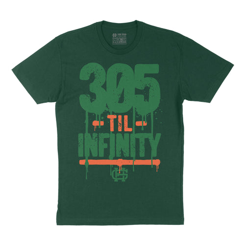 305 Til Infinity Tee, Forest Green, flat lay